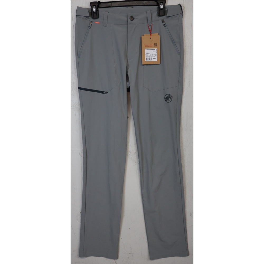 $149 New Men's Mammut Runbold Athletic Hiking Pants Gray Alloy - Size 32 Long